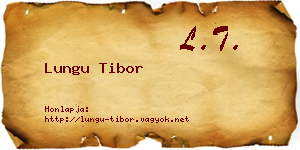 Lungu Tibor névjegykártya